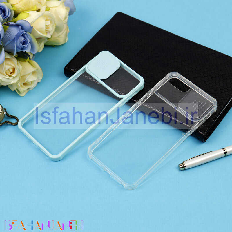اصفهان جانبی-قاب PC شفاف ضربه گیر محافظ لنزدار کشویی iPhone 7 Plus / 8 Plus
