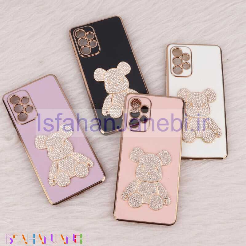 اصفهان جانبی-قاب My Case Power Bear نگین دار محافظ لنزدار Samsung Galaxy A73