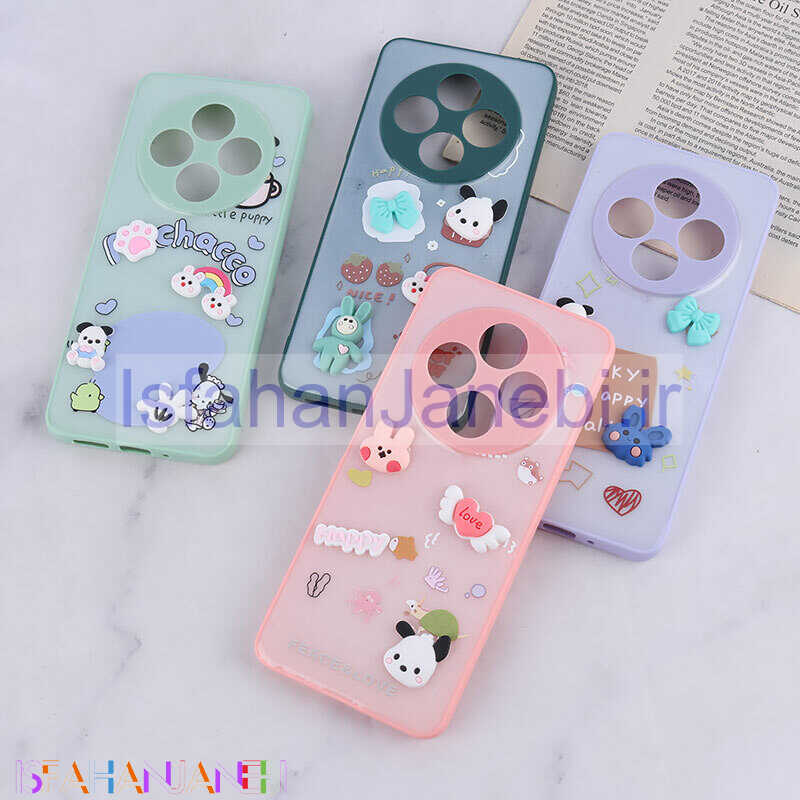 اصفهان جانبی-قاب شاینی شیائومی Redmi 14C / Poco C75 عروسک برجسته محافظ لنزدار