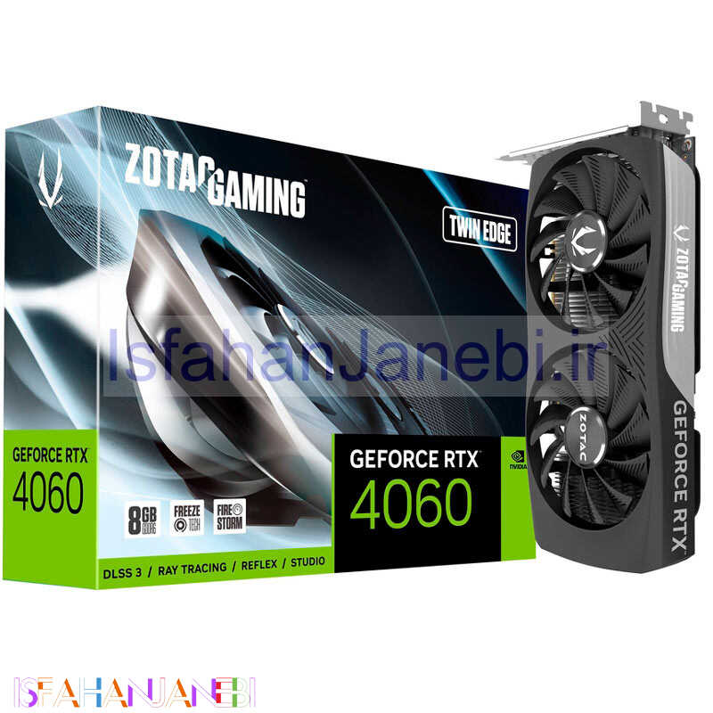 اصفهان جانبی-کارت گرافیک Zotac Gaming GeForce RTX 4060 Twin Edge 8GB GDDR6 128Bit
