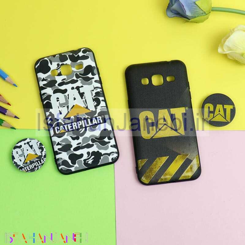 اصفهان جانبی-قاب فانتزی برجسته + پاپ سوکت طرح CAT سامسونگ J3 2016 سری D