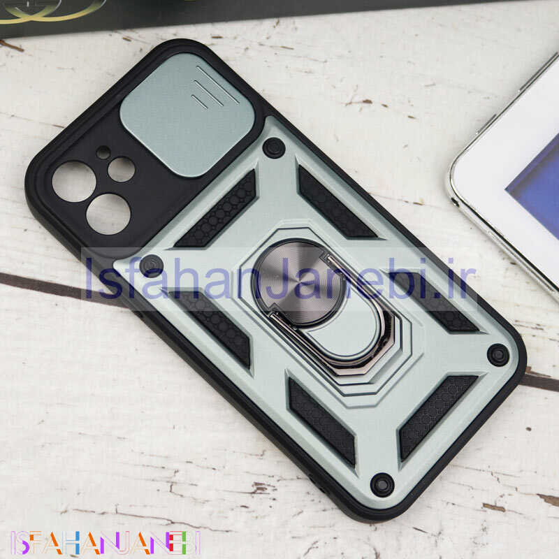 اصفهان جانبی-قاب ضد ضربه محافظ لنزدار کشویی هولدر دار بتمن iPhone 12