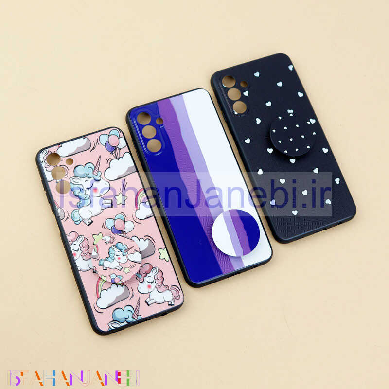 اصفهان جانبی-قاب فانتزی طرحدار TP دخترانه محافظ لنزدار + پاپ سوکت Samsung Galaxy A13 5G