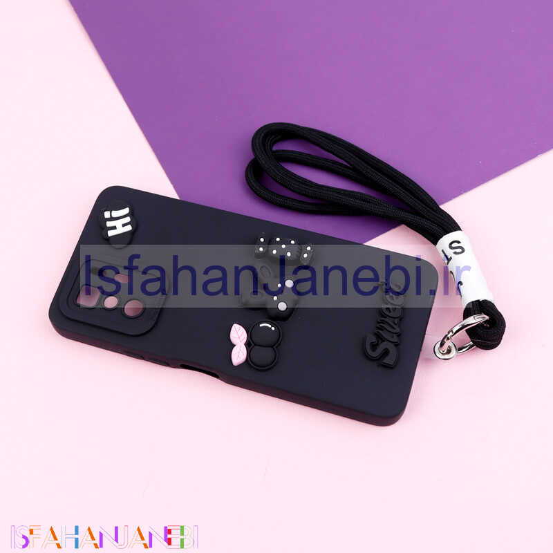 اصفهان جانبی-قاب عروسکی برجسته محافظ لنزدار + بند آویز Xiaomi Poco X3 GT