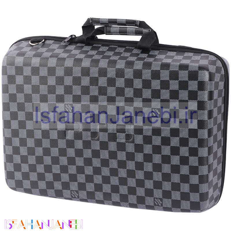 اصفهان جانبی-کیف کنسول بازی PS5 چرمی مشکی طرح شطرنجی