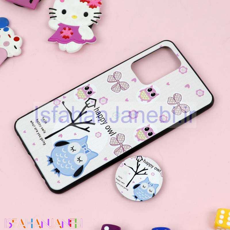 اصفهان جانبی-قاب فانتزی برجسته + پاپ سوکت طرح جغد سامسونگ A72 سری D