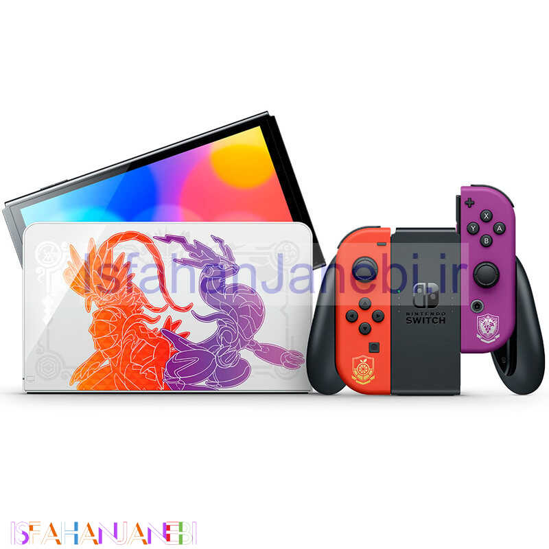 اصفهان جانبی-کنسول بازی نینتندو Nintendo Switch OLED Pokemon Scarlet and Violet Edition 4GB 64GB استوک