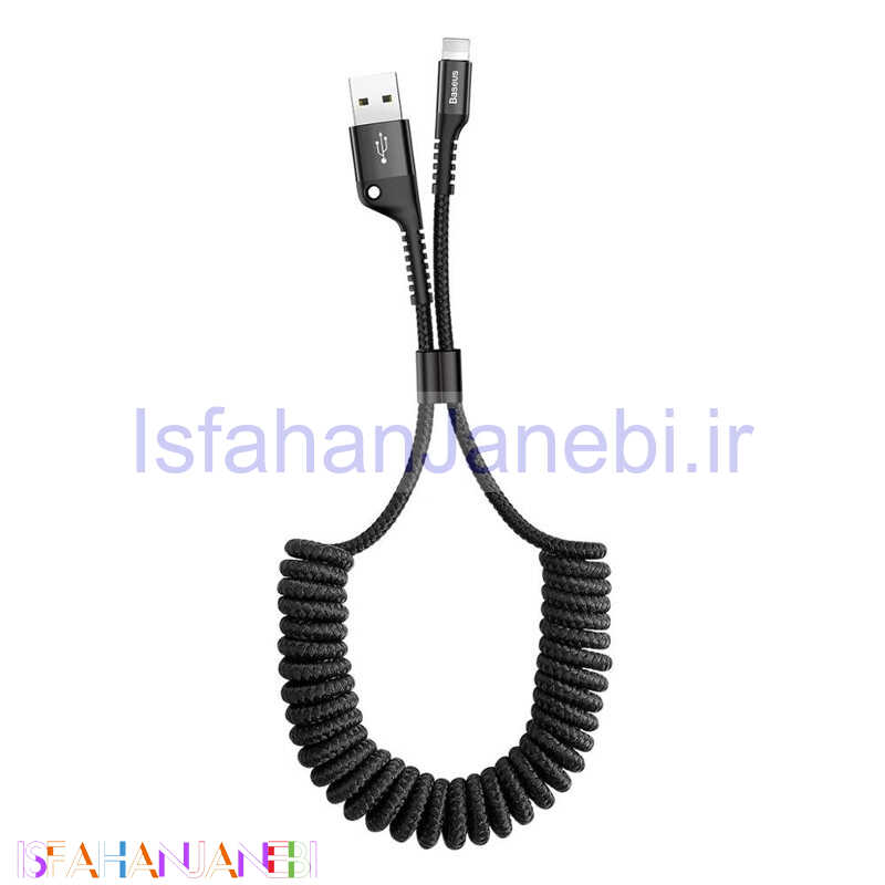 اصفهان جانبی-کابل فنری آیفونی Baseus Fish Eye CALSR 2A 1m
