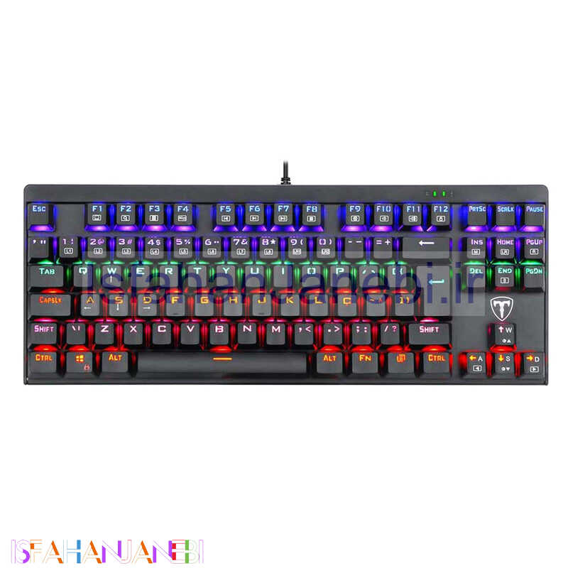 اصفهان جانبی-کیبورد گیمینگ تی دگر Corvette T-TGK302 Blue Switch