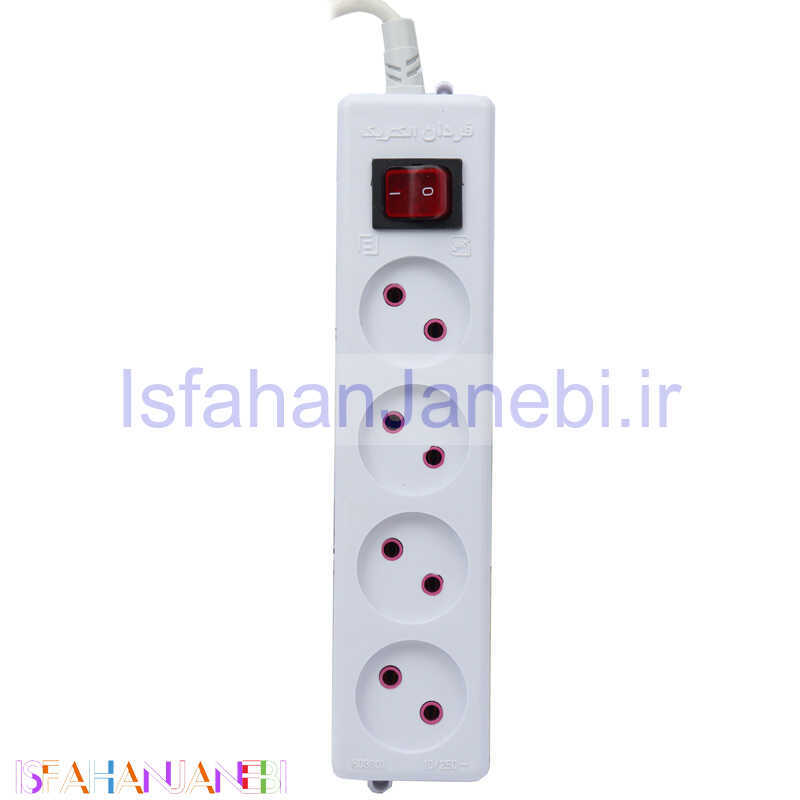 اصفهان جانبی-چند راهی 4 خانه بدون ارت فردان الکتریک با کابل 1٫8 متری مدل 31211