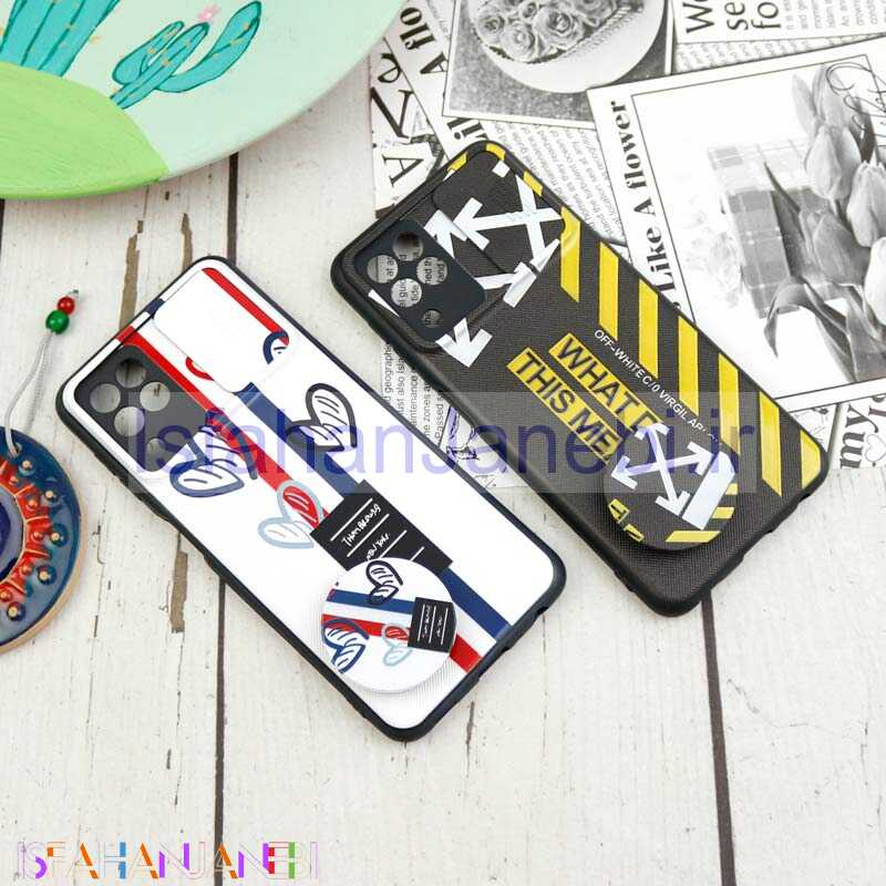 اصفهان جانبی-قاب طرحدار محافظ لنزدار کشویی + پاپ سوکت Samsung Galaxy A22 4G سری D