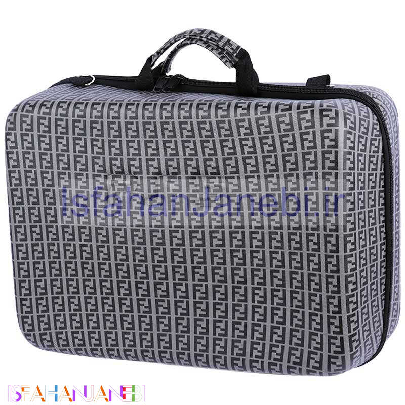 اصفهان جانبی-کیف کنسول بازی PS5 چرمی خاکستری طرح Fendi