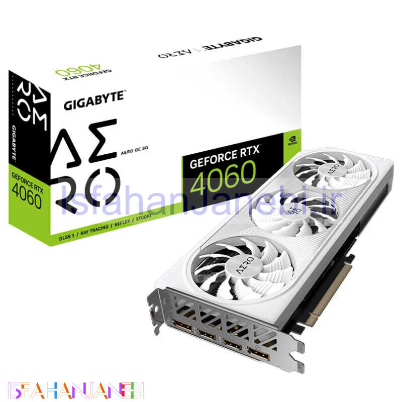اصفهان جانبی-کارت گرافیک Gigabyte GeForce RTX 4060 AERO OC 8GB GDDR6 128Bit