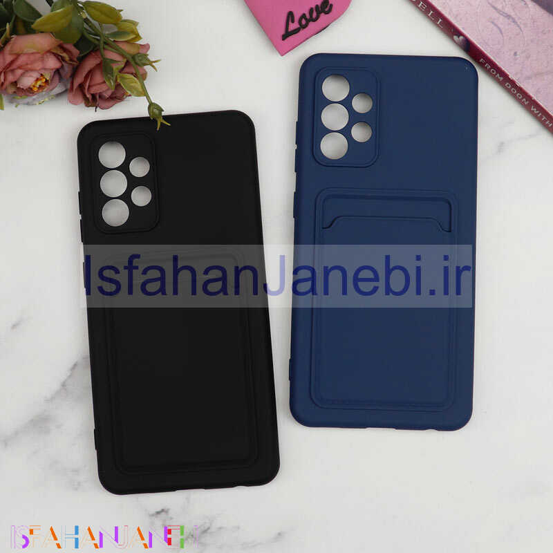 اصفهان جانبی-قاب سیلیکونی جاکارتی دار سامسونگ Galaxy A52 / A52s محافظ لنزدار
