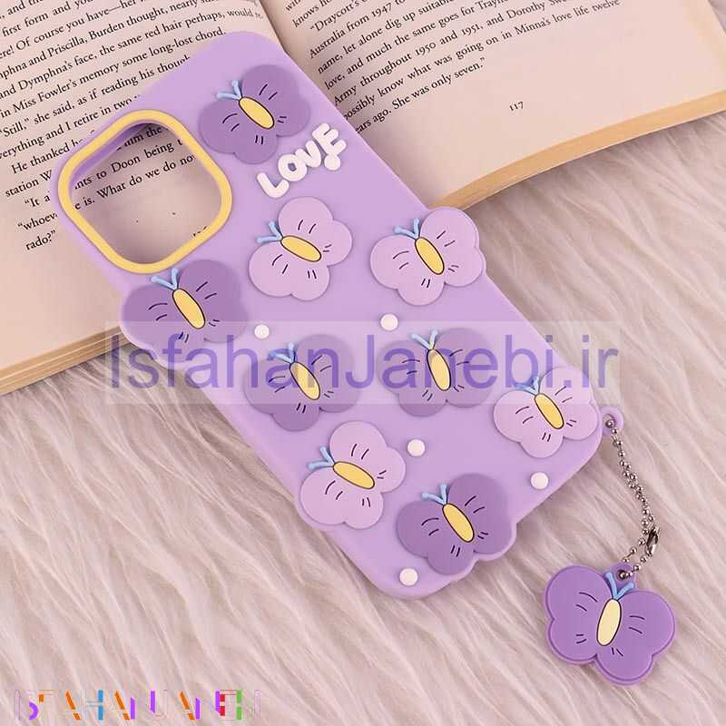 اصفهان جانبی-قاب سیلیکونی ژله ای Vip Max آیفون iPhone 12 Pro Max طرح پروانه ای آویزدار