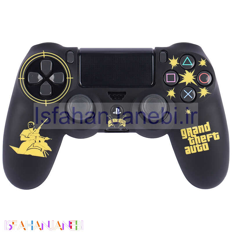 اصفهان جانبی-روکش دسته بازی Deadskull PS4 طرح GTA V زرد مشکی