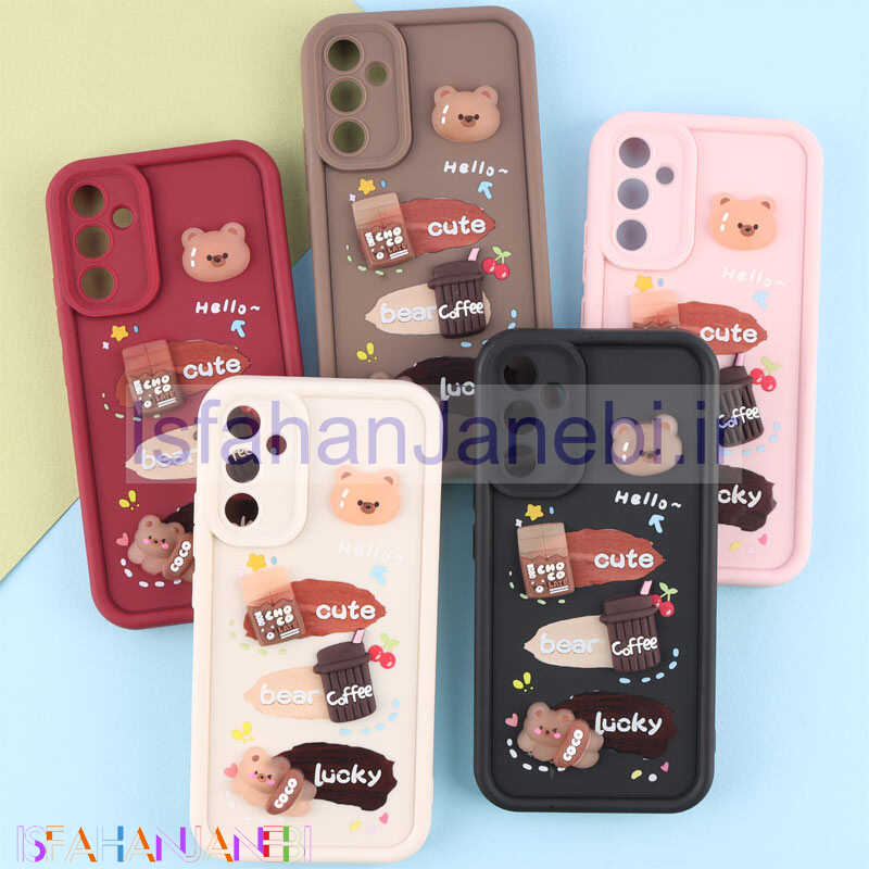 اصفهان جانبی-قاب سولید کیس عروسکی پاستیلی محافظ لنزدار Samsung Galaxy A54