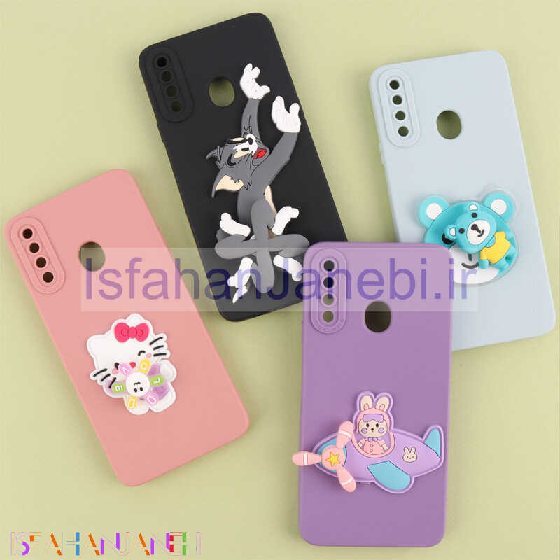 اصفهان جانبی-قاب سیلیکونی اسپینردار محافظ لنزدار سامسونگ Galaxy A20s