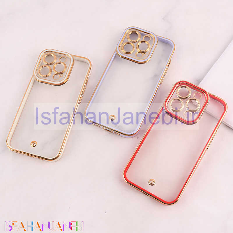 اصفهان جانبی-قاب Space آیفون iPhone 14 Pro دور رنگی محافظ لنزدار