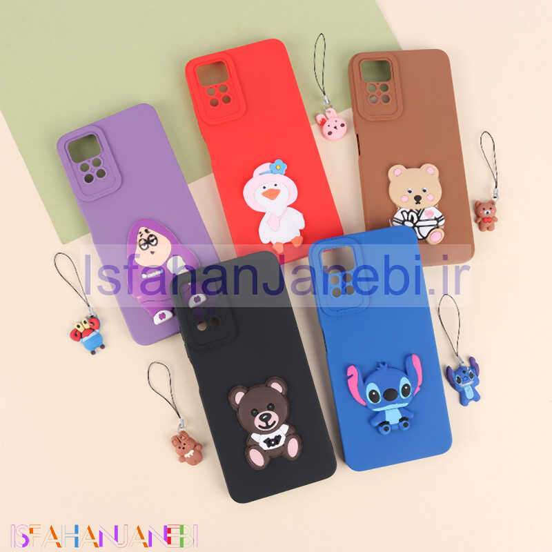 اصفهان جانبی-قاب عروسکی برجسته محافظ لنزدار Xiaomi Redmi Note 12 Pro 4G + آویز سری M