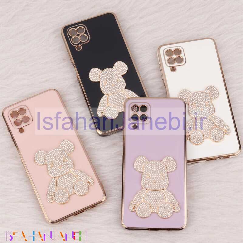 اصفهان جانبی-قاب My Case Power Bear نگین دار محافظ لنزدار Samsung Galaxy A12