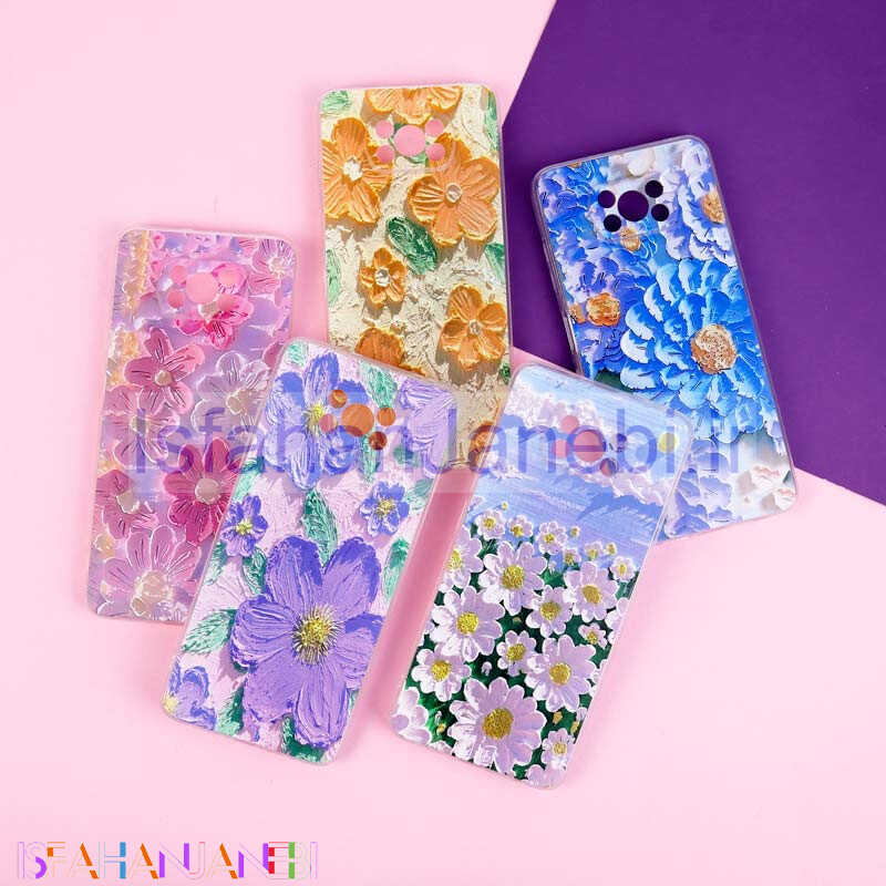 اصفهان جانبی-قاب ژله ای طرحدار گل برجسته محافظ لنزدار Xiaomi Poco X3 Pro