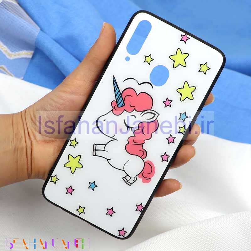 اصفهان جانبی-قاب پشت گلسی طرح یونیکورن Samsung A20s