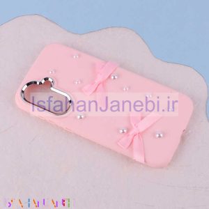 اصفهان جانبی-قاب سیلیکونی سامسونگ Galaxy A36 پاپیونی مرواریدی دور محافظ متال