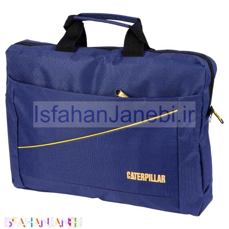 اصفهان جانبی-کیف لپ تاپ دوشی Caterpillar خط زرد