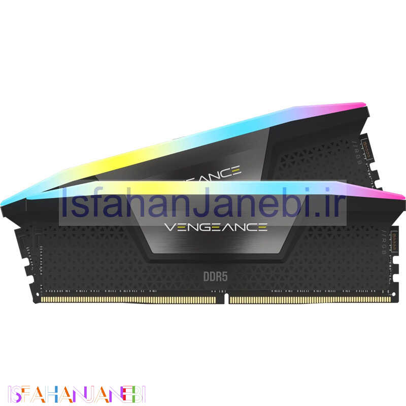 اصفهان جانبی-رم کامپیوتر Corsair Vengeance RGB 64GB DDR5 5600MHz CL40 Dual