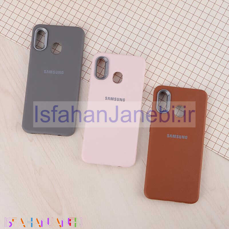 اصفهان جانبی-قاب چرمی ژله ای Leather سامسونگ Galaxy A20 / A30 لوگودار