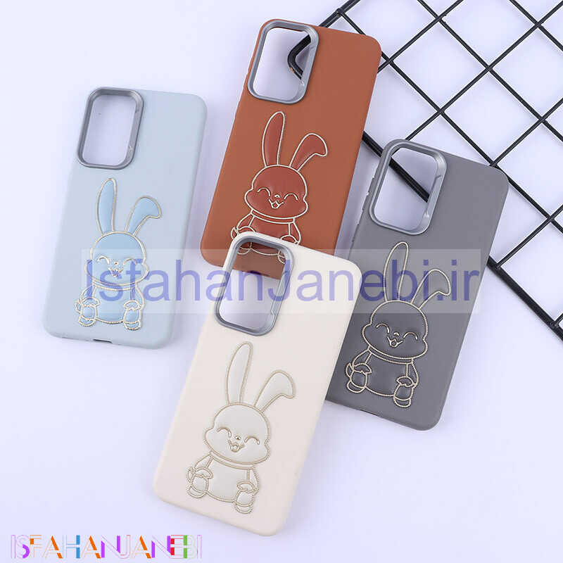 اصفهان جانبی-قاب چرمی ژله ای Leather سامسونگ Galaxy A56 طرح خرگوش