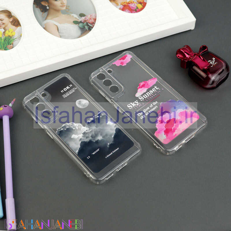 اصفهان جانبی-قاب ژله ای شفاف طرحدار محافظ لنزدار Samsung Galaxy S21 FE 5G