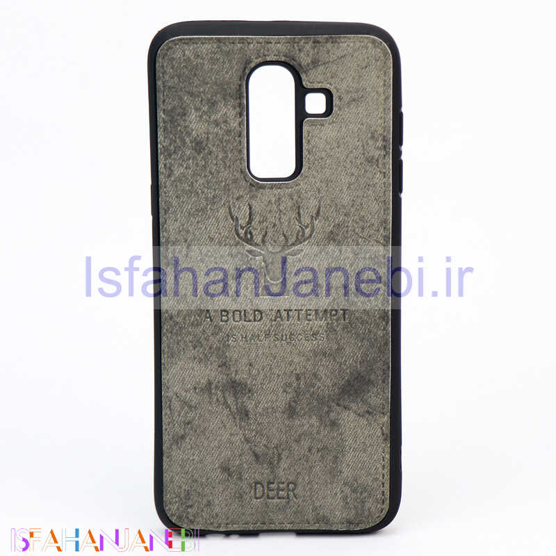 اصفهان جانبی-قاب چرمی طرح گوزن Samsung J8 خاکستری