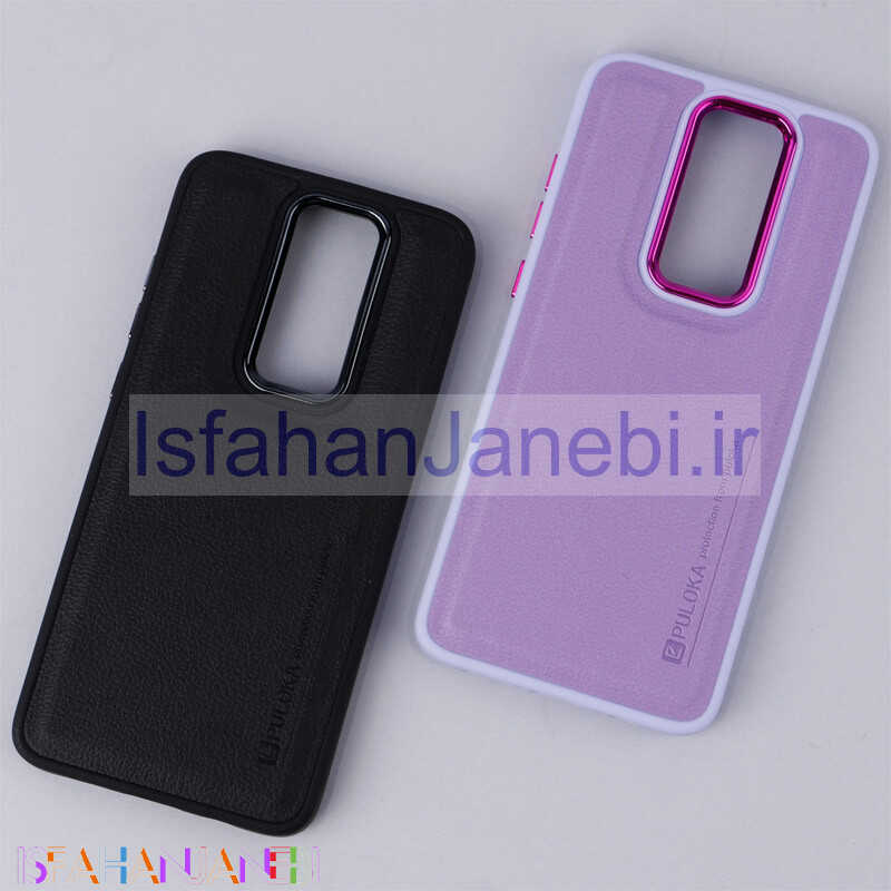 اصفهان جانبی-قاب چرمی Puloka متال ایرون Xiaomi Redmi Note 8 Pro