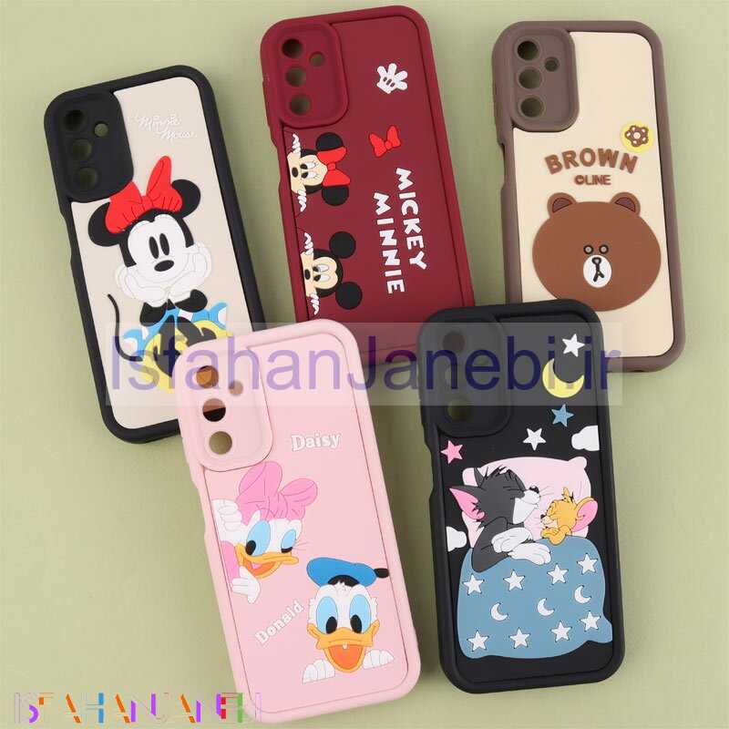 اصفهان جانبی-قاب سولید سامسونگ Galaxy A14 4G / A14 5G کارتونی برجسته محافظ لنزدار