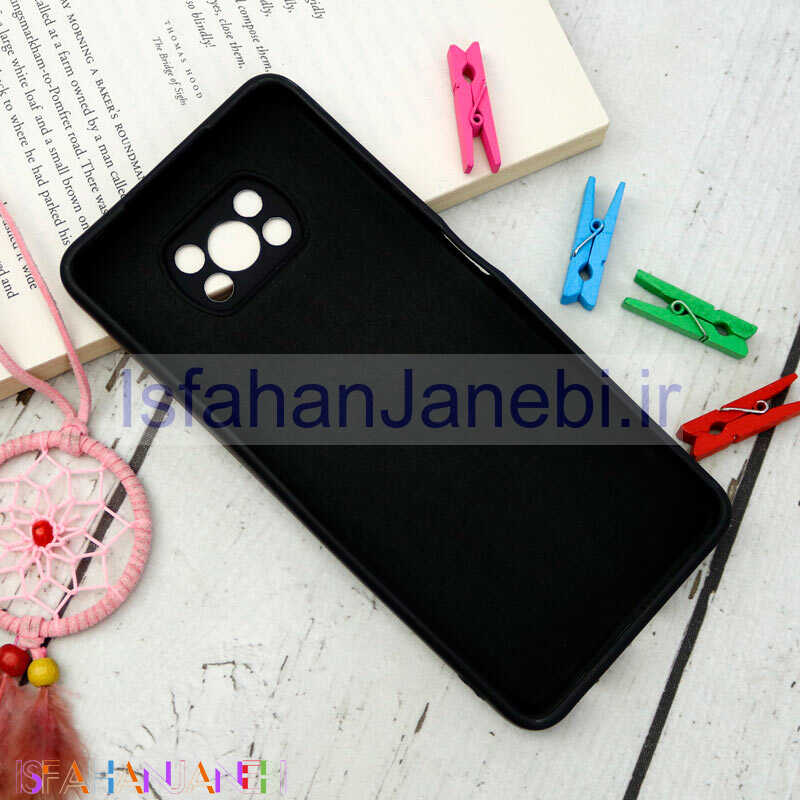 اصفهان جانبی-قاب سیلیکونی مشکی طرح Baron + پاپ سوکت Xiaomi Poco X3