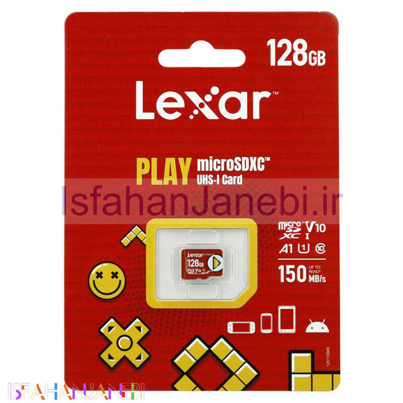 اصفهان جانبی-رم میکرو 128 گیگ لکسار Lexar Play A1 V10 U1 C10 150MB/s