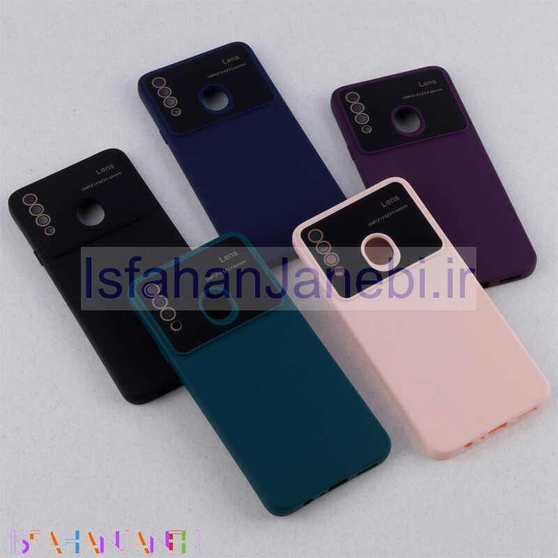 اصفهان جانبی-قاب سیلیکونی Lens Aperture محافظ لنزدار Samsung Galaxy A20s