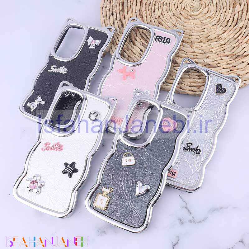 اصفهان جانبی-قاب چرمی موج دار سامسونگ Galaxy S25 Ultra برجسته گوش دار