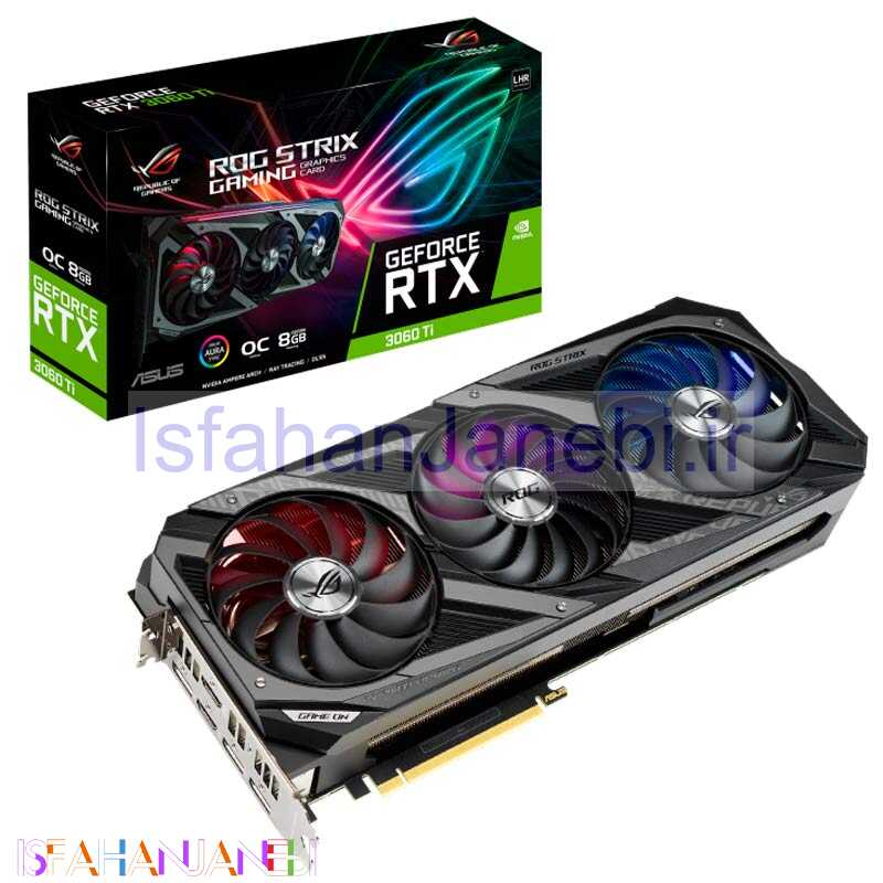 اصفهان جانبی-کارت گرافیک ASUS ROG Strix GeForce RTX3060Ti V2 OC 8GB GDDR6 256Bit