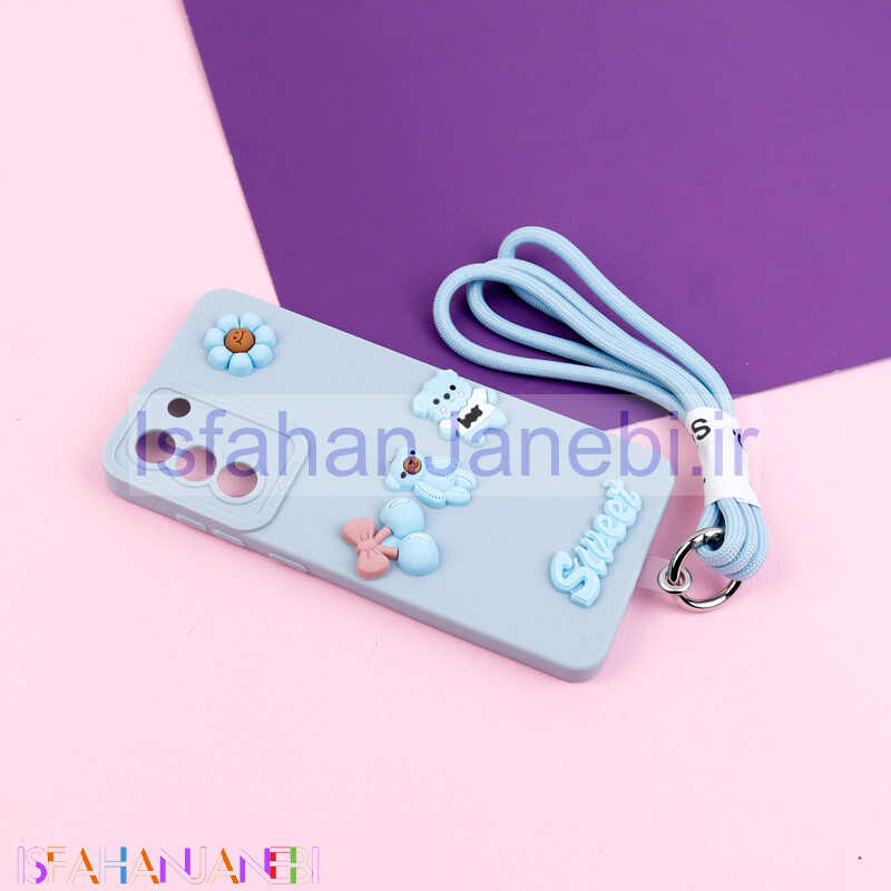 اصفهان جانبی-قاب عروسکی برجسته محافظ لنزدار + بند آویز Samsung Galaxy S21 FE 5G