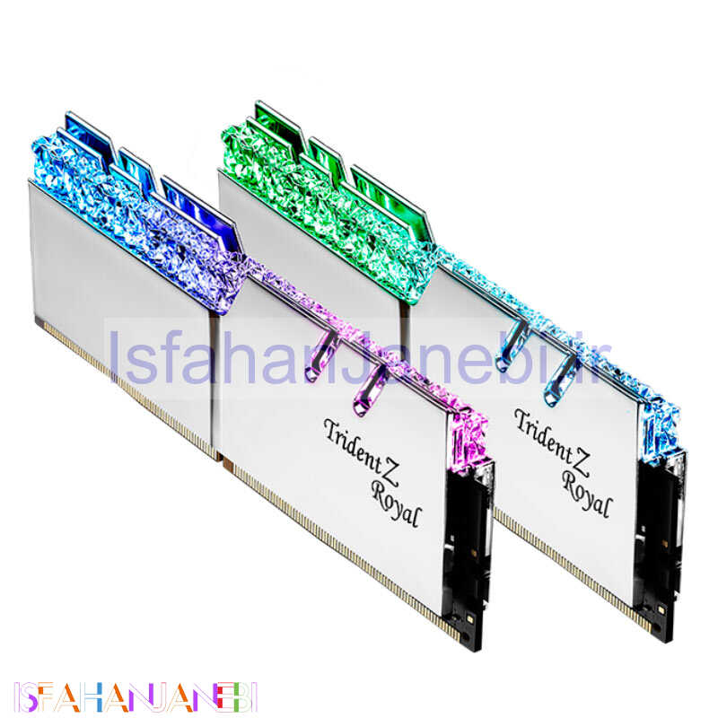 اصفهان جانبی-رم کامپیوتر G.SKILL Trident Z Royal Silver DDR4 32GB 3600MHz CL18 Dual