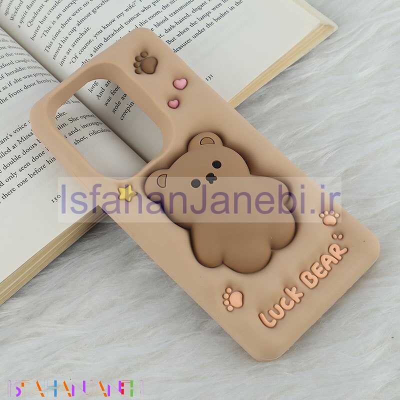 اصفهان جانبی-قاب سیلیکونی فیجت دار شیائومی Redmi Note 13 Pro 4G برجسته طرح Luck Bear