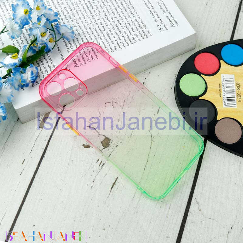 اصفهان جانبی-قاب آبرنگی دور رنگی محافظ لنزدار iPhone 12 Pro Max