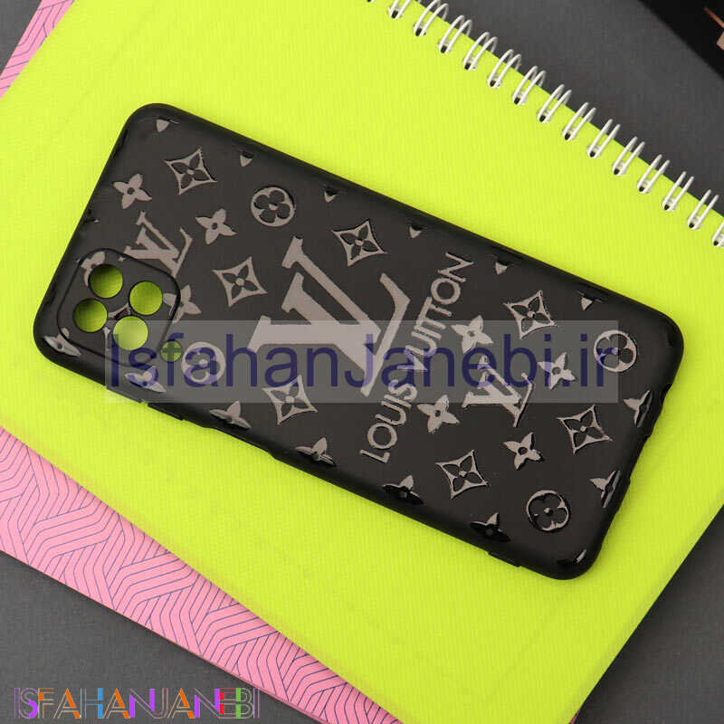 اصفهان جانبی-قاب طرحدار محافظ لنزدار مشکی LV سامسونگ A12