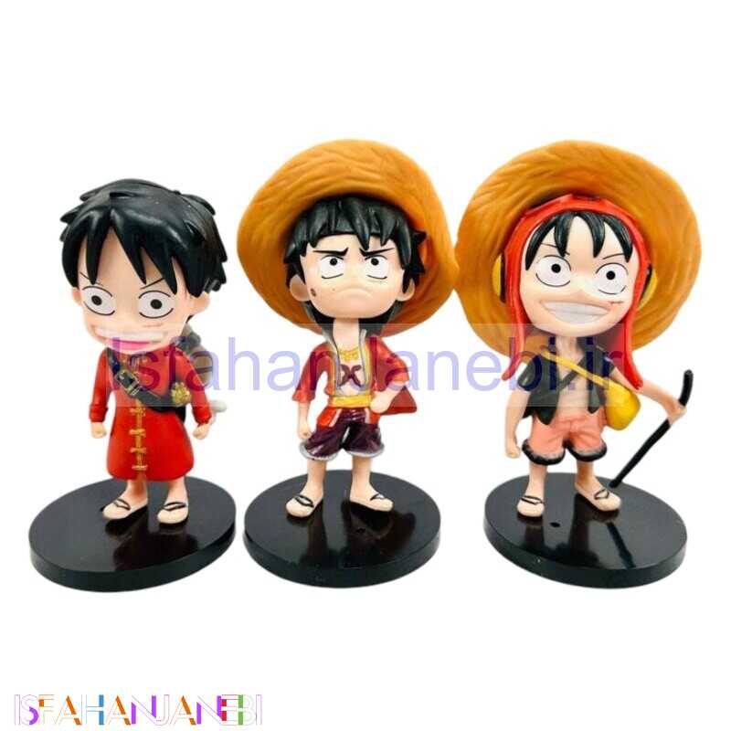 اصفهان جانبی-اکشن فیگور طرح One Piece Monkey D. Luffy کد 2133 بسته 3 عددی