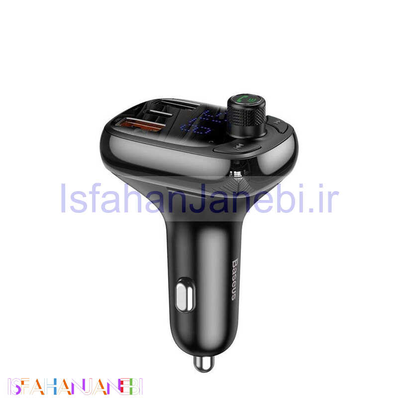 اصفهان جانبی-شارژر فندکی + FM Player بلوتوثی Baseus T-Typed QC4 CCTM-B01