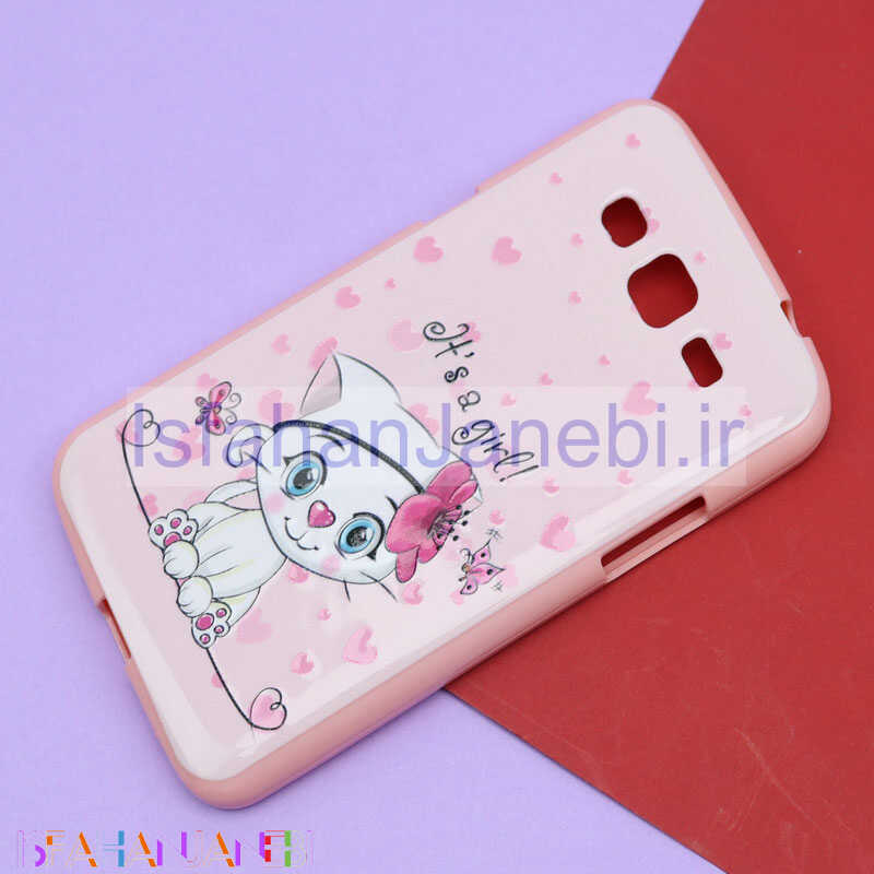 اصفهان جانبی-قاب فانتزی برجسته صورتی طرح کارتونی سامسونگ Galaxy Grand 2