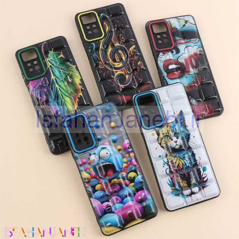 اصفهان جانبی-قاب پافر مربعی محافظ لنزدار شیائومی Redmi Note 12 Pro 4G